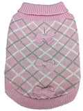 Fashion Pet Pretty in Plaid Dog Sweater Pink - XX-Small