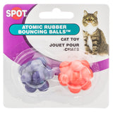 Spot Atomic Rubber Bouncing Balls Cat Toys - 2 count