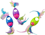 Spot Tie Dye Jingle Roller Cat Toy Assorted Colors