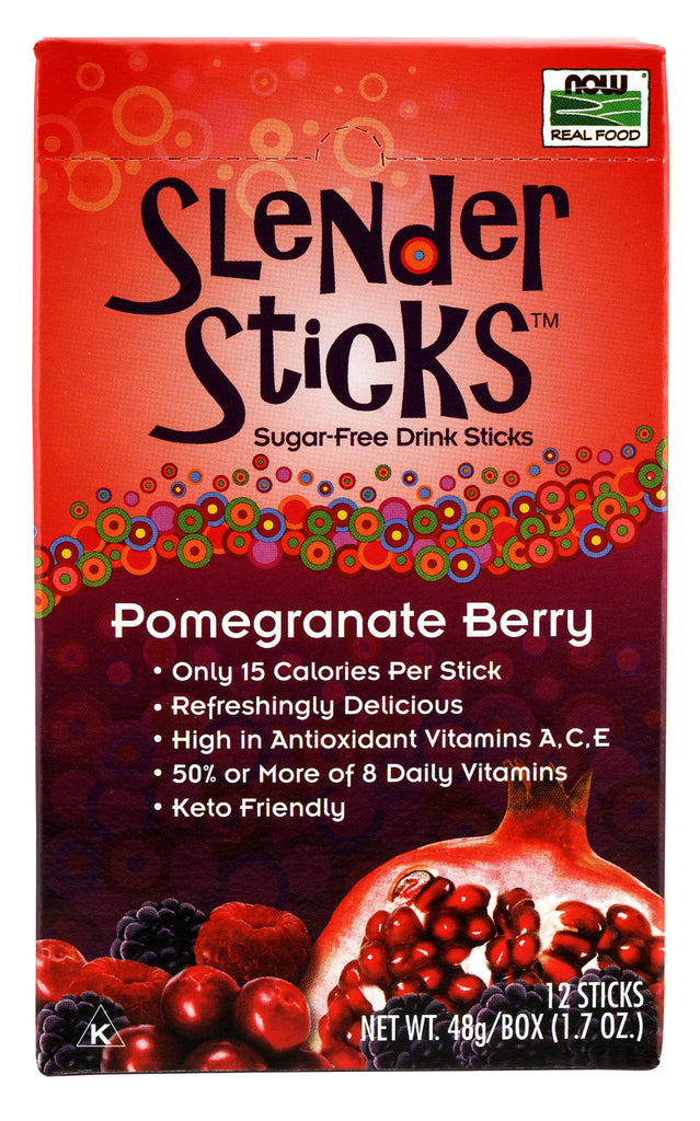 Now Natural Foods Pomegranate Berry Slender Sticks, 12/Box