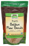 Now Natural Foods Golden Flax Seeds Organic, 16 oz.