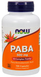 Now Supplements Paba 500 Mg, 100 Capsules