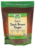 Now Natural Foods Dark Brown Sugar Organic, 16 oz.