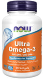Now Supplements Ultra Omega-3 Bovine Gelatin, 90 Softgels