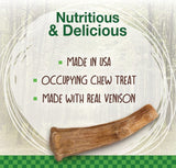 Nylabone Healthy Edibles Wild Antler Chews with Real Venison - 10 count