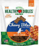 Nylabone Natural Healthy Edibles Bacon Chewy Bites Dog Treats - 6 oz