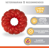 Nylabone Strong Chew Braided Ring Dog Toy Beef Flavor Wolf