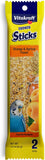 Vitakraft Crunch Sticks Parakeet Treat Orange and Apricot Flavor - 2 count