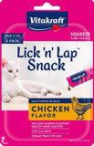 Vitakraft Lick N Lap Snack Chicken Cat Treat - 5 count