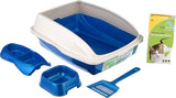 Van Ness Cat Starter Kit with Litter Pan, Cat Pan Liners, Litter Scoop, Food and Water Bowls Assorted Colors