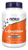 Now Supplements L-Ornithine 500 Mg, 120 Veg Capsules