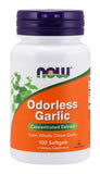 Now Supplements Odorless Garlic, 100 Softgels
