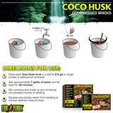 Exo Terra Coco Husk Brick Tropical Terrarium Reptile Substrate - 7 quart