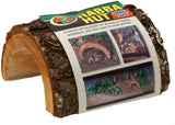 Zoo Med Habba Hut Natural Half Log Shelter for Reptiles, Amphibians, and Small Animals - Small