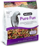 ZuPreem Pure Fun Enriching Variety Mix Bird Food for Parrots and Conures - 2 lb